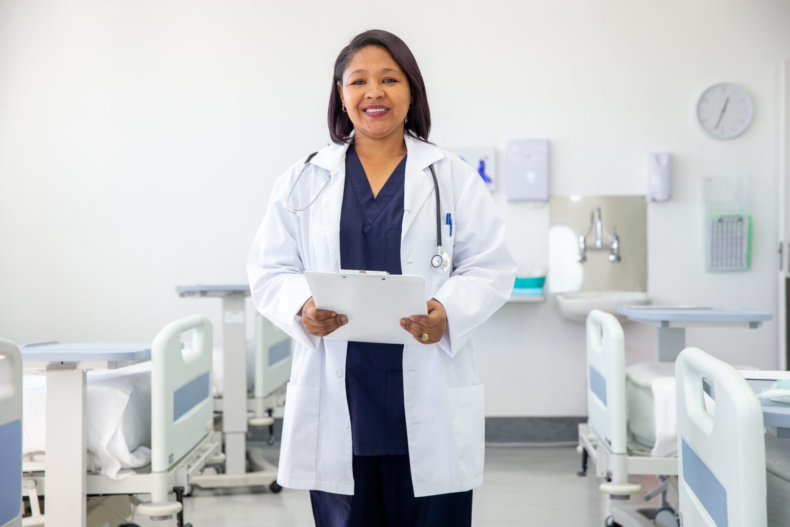 Female doctor portrait in a Hospital ward